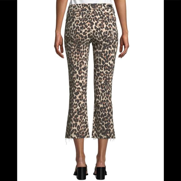 PAIGE Colette Flared Leopard-Print Cropped Jeans - Picture 5 of 6
